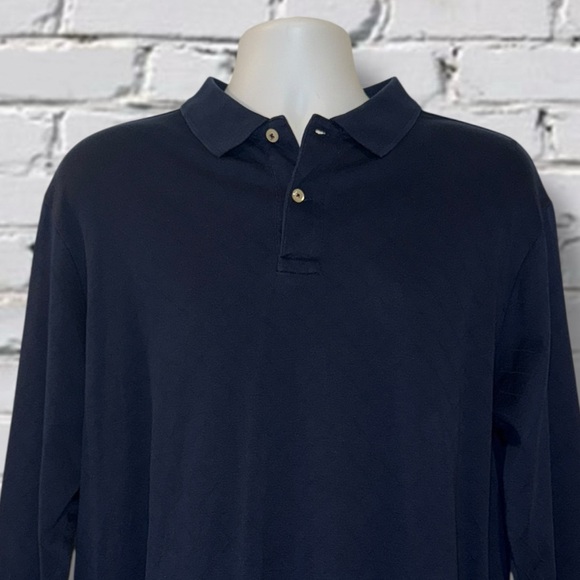 Daniel Cremieux Classic Fit Long Sleeve Polo  Men’s L Navy Blue Diamond Pattern - Picture 3 of 11
